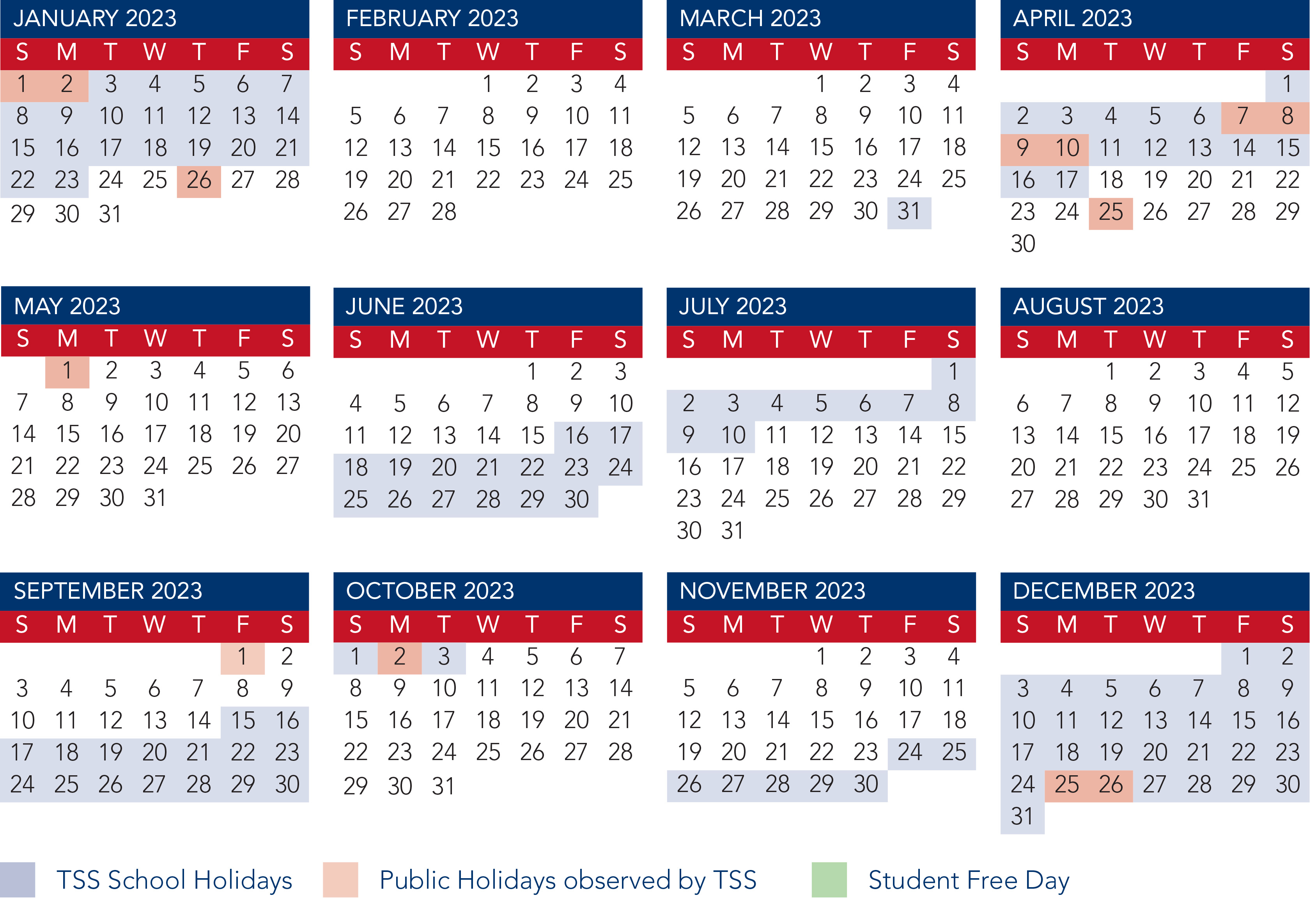 Term dates and calendars - The Southport School